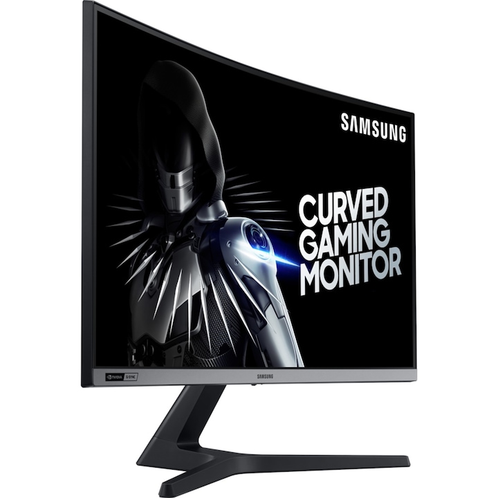 Monitor curbat LED VA Samsung de gaming - Samsung Odyssey 27", Full HD, Display Port, 240Hz, G-Sync, Dark Blue Gray