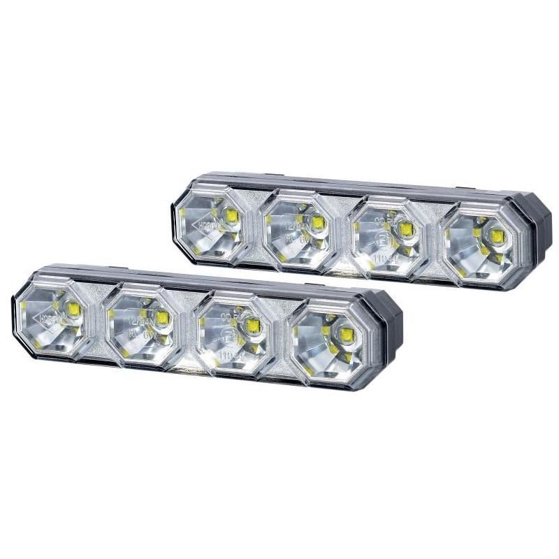 Proiector zi, 12-24V, 125.5x28.5mm, LED DRL, set 2 proiectoare, LDR 2106 Horpol