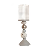 Suport Lumanare, JOVY, Metal, Sticla si sfere decorative