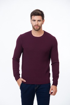 Pulovere BE YOU torsade fata, Bordo Pulovere BE YOU torsade fata, Bordo