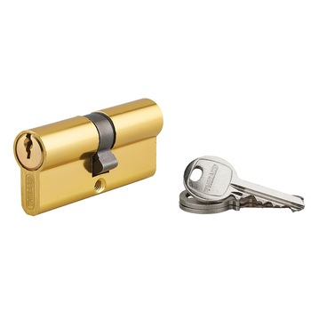 Cilindru standard Thirard „ECO” 35 x 35 mm, din aluminiu cu finisaj alama, mecanism cu 5 pini, 3 chei Cilindru standard Thirard „ECO” 35 x 35 mm, din aluminiu cu finisaj alama, mecanism cu 5 pini, 3 chei