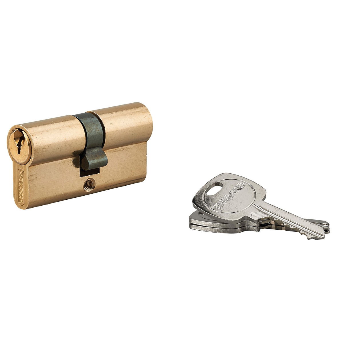 Cilindru standard cu cama UNI (redusa) Thirard „STD” 30 x 30 mm, din alama, mecanism cu 5 pini, 3 chei