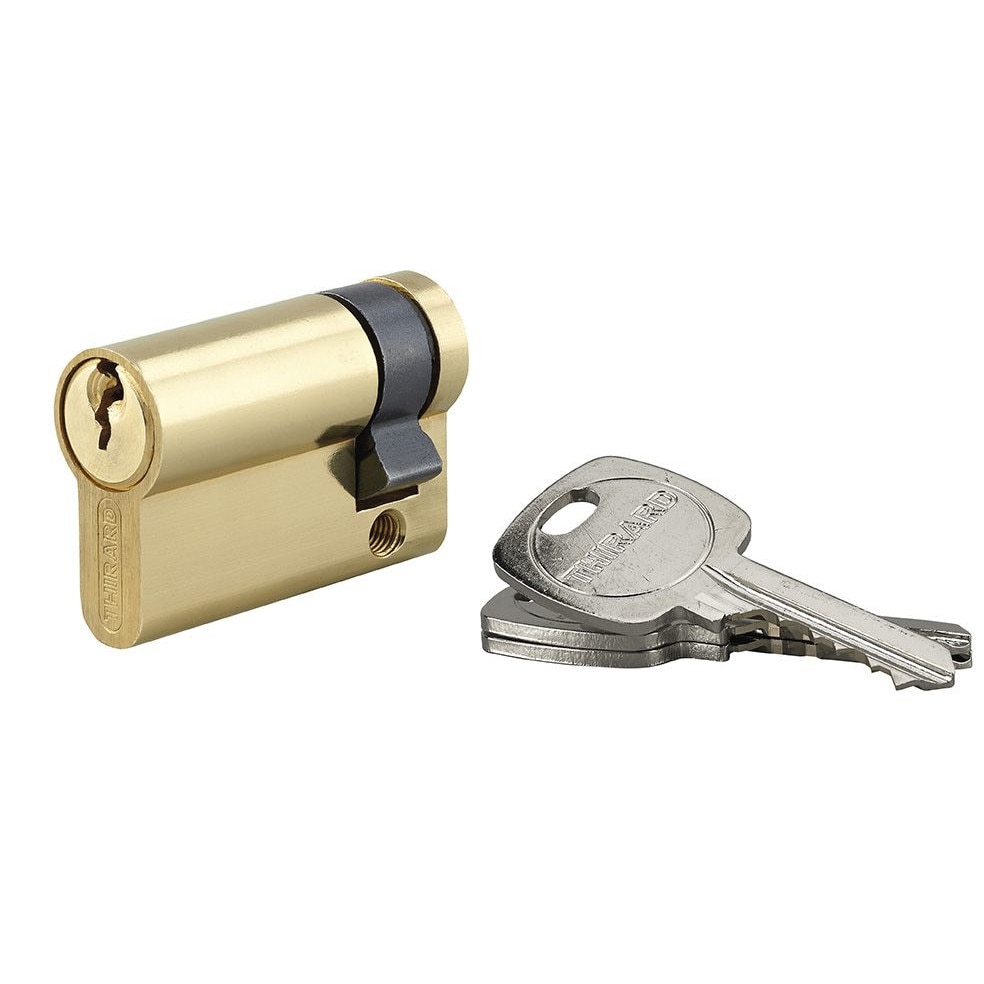 Semi-cilindru Thirard „STD” 40 x 10 mm, din alama, mecanism cu 5 pini, 3 chei