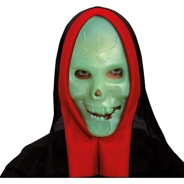 Masca Schelet verde cu Gluga