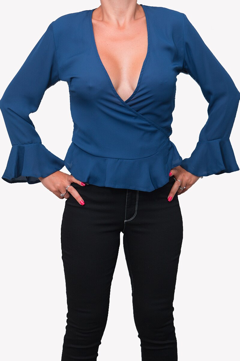 Bluza casual Sisters Point, Albastru