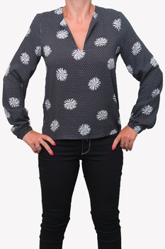 Bluza din vascoza Sisters Point, cu maneca lunga, Gri Bluza din vascoza Sisters Point, cu maneca lunga, Gri