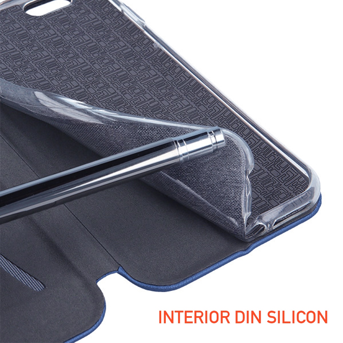 Husa Huawei P20 Lite - tip carte, inchidere magnetica, Gekko Elegance - BLUE Albastru Flip cover