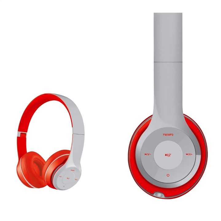 Слушалки Platinet Freestyle Headset FH0915, безжични, микрофон, microSD слот, сиви