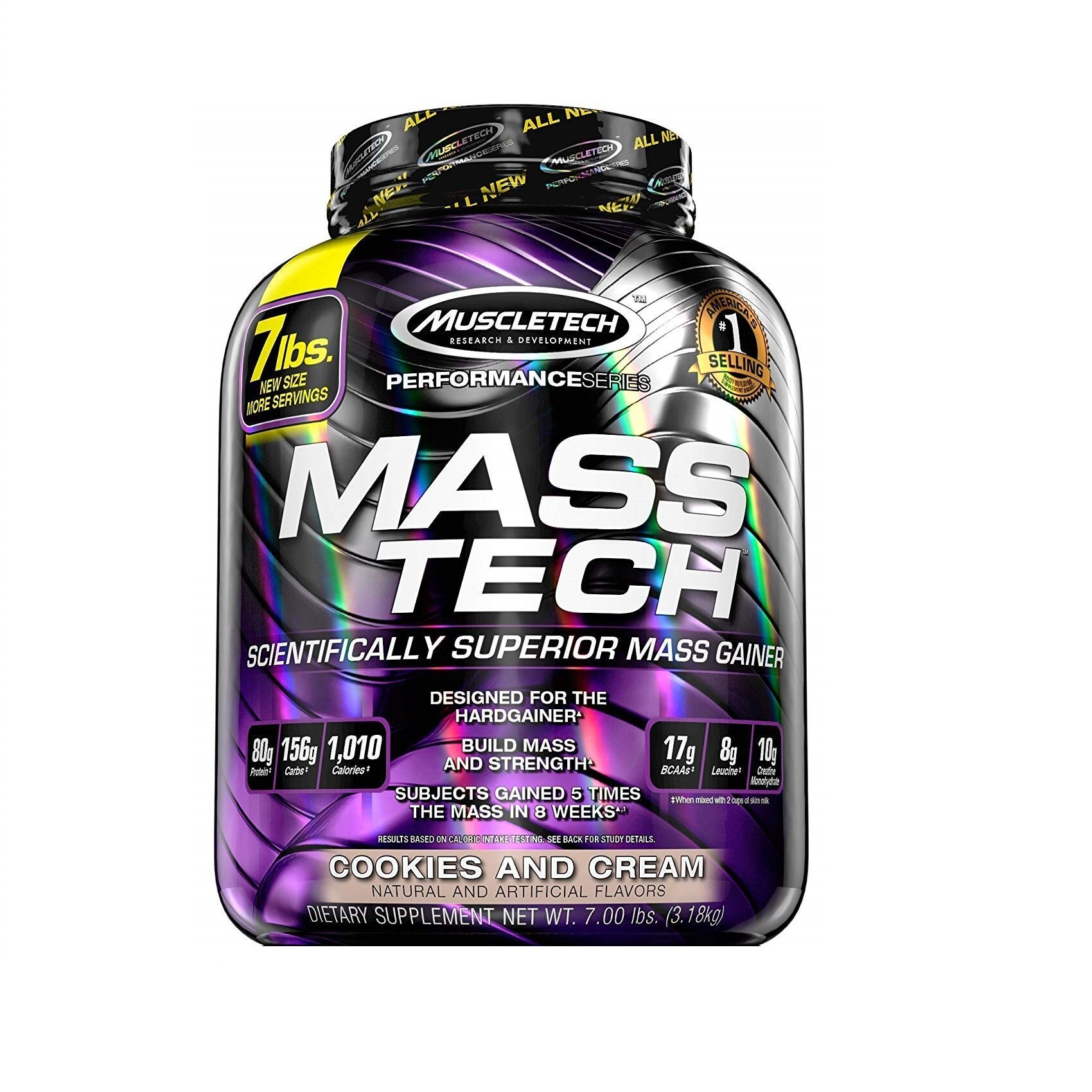 Протеин, Muscletech, Mass Tech, бисквити и сметана, 3,2 кг - eMAG.bg