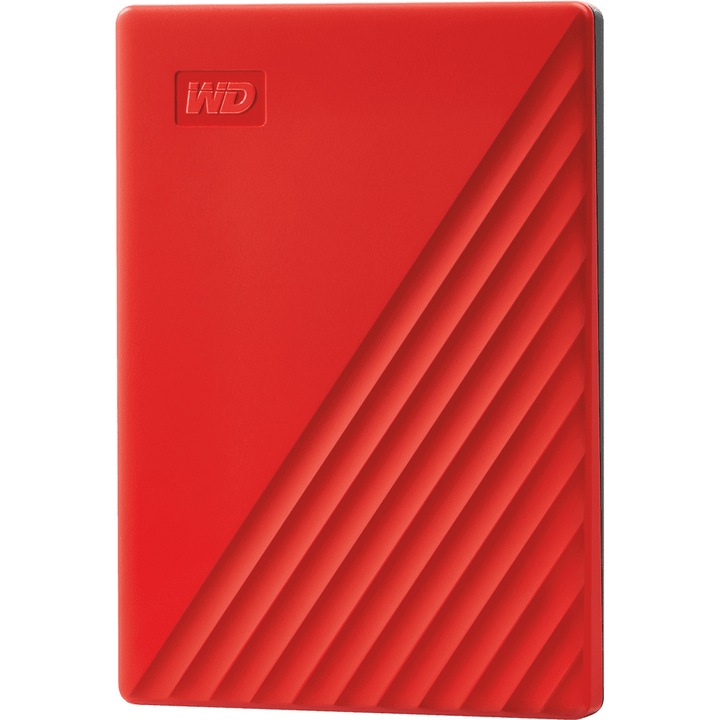 Външен хард диск WD My Passport 2TB, 2.5", USB 3.2 Gen1, Червен