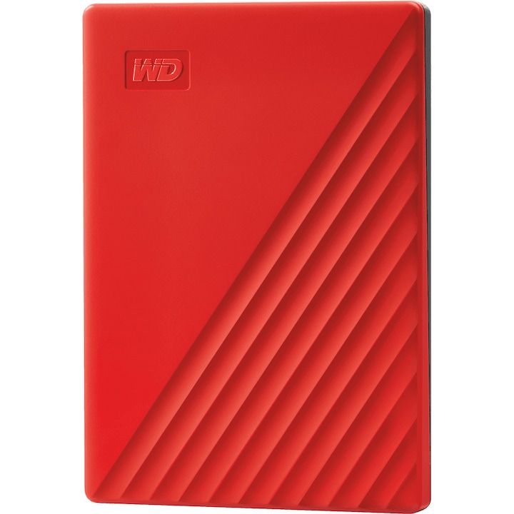 Външен хард диск WD My Passport 2TB, 2.5, USB 3.2 Gen1, Червен