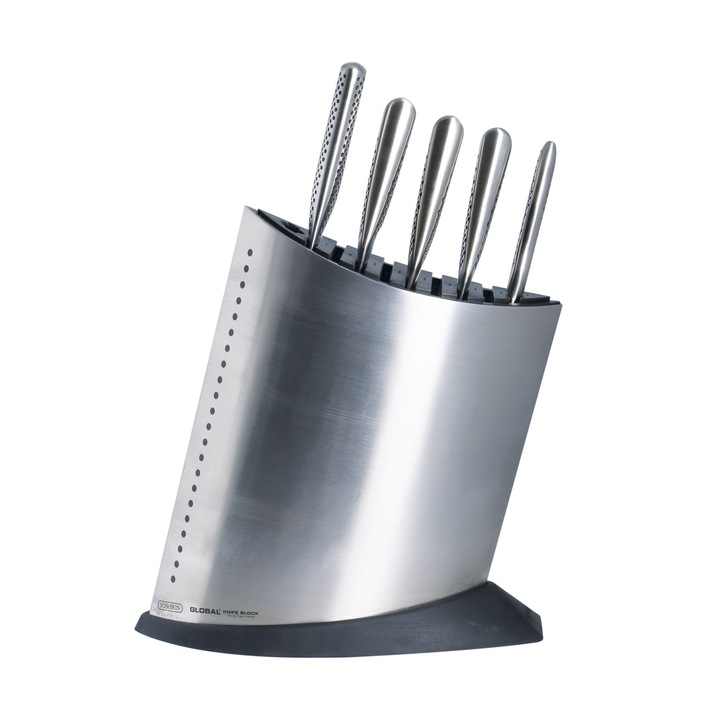 Комплект от 5 ножа Global и метален блок