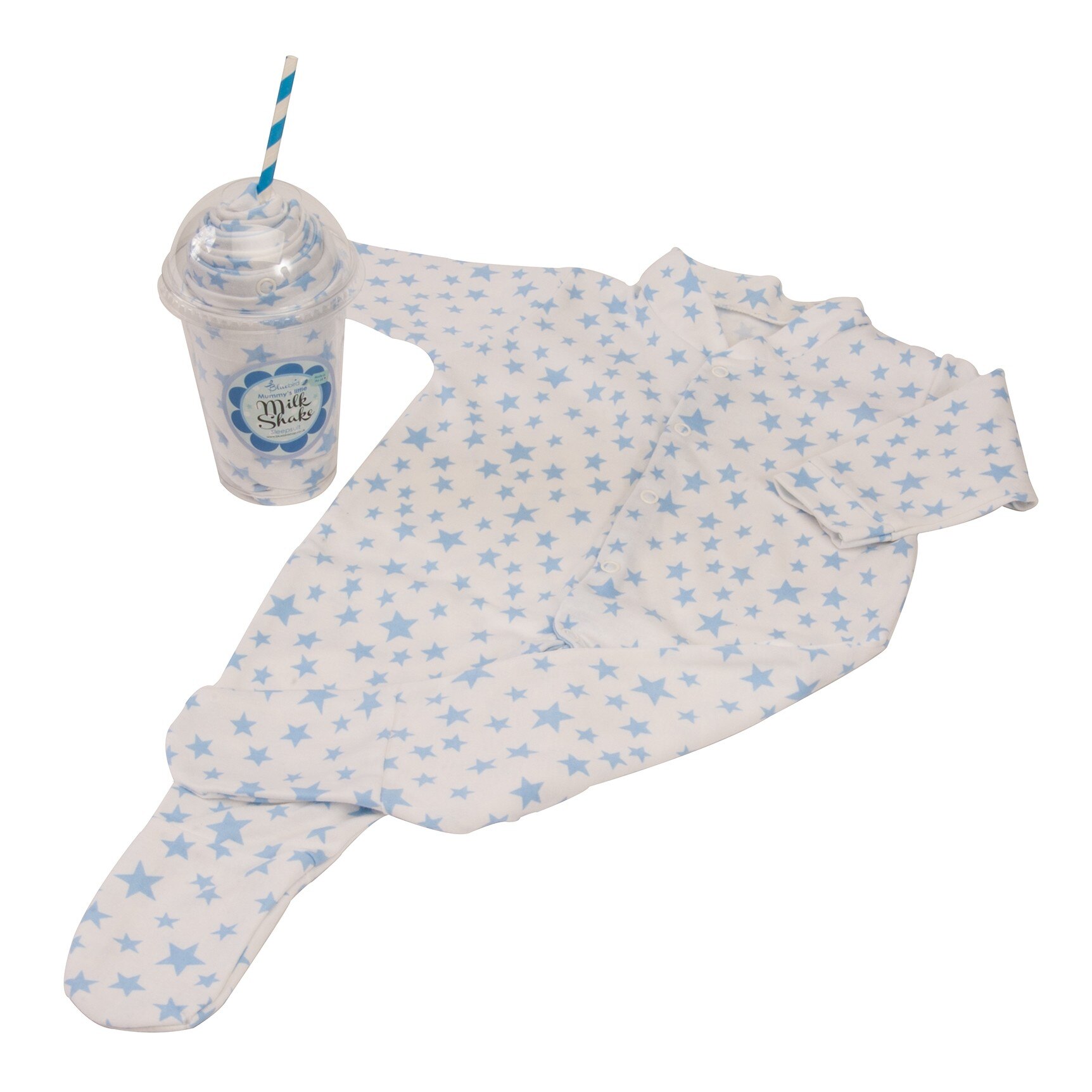 Set cadou bebelusi Bluebird, Milkshake Sleepsuit, Albastru