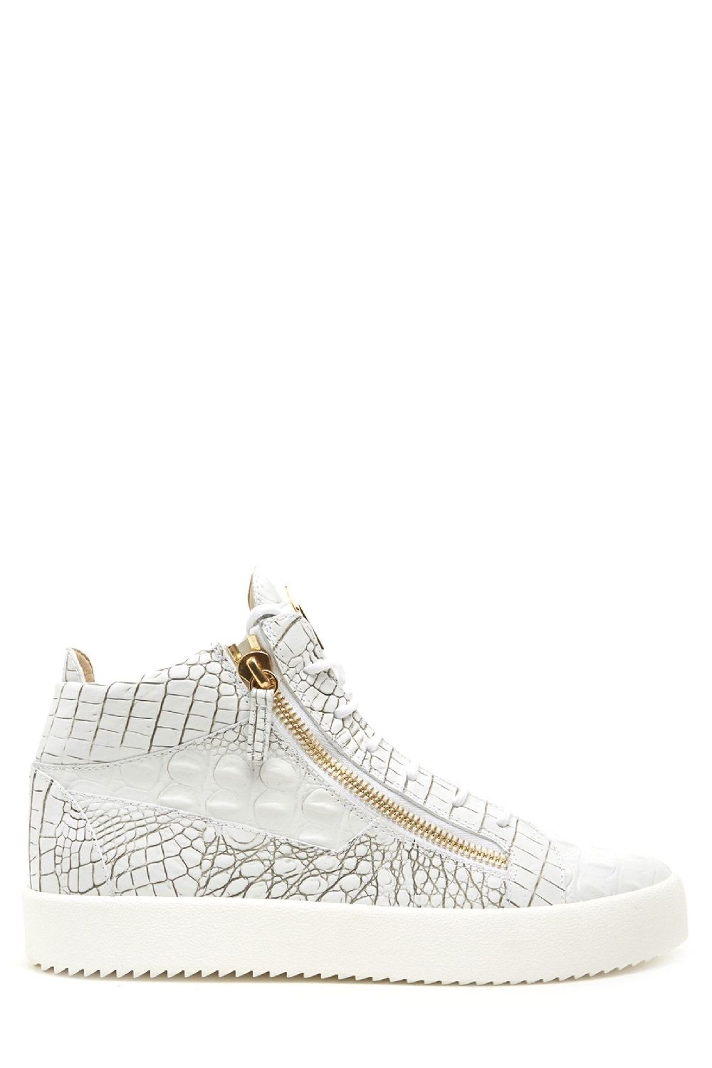 Tenisi hi top barbat, Giuseppe Zanotti Design, Alb, RU70009064, 41