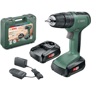 Masina de gaurit si insurubat (bormasina) pe acumulator Bosch 06039C8101, 18 V, 1350 RPM, 30 Nm, 20 trepte torsiune, 2 acumulatori, incarcator, cap surubelnita dublu Masina de gaurit si insurubat (bormasina) pe acumulator Bosch 06039C8101, 18 V, 1350 RPM, 30 Nm, 20 trepte torsiune, 2 acumulatori, incarcator, cap surubelnita dublu