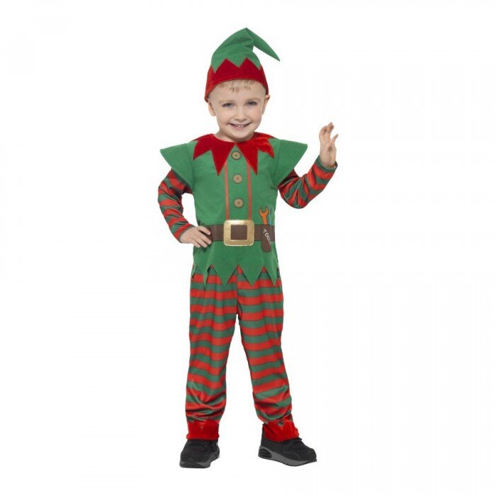 Costumatie Spiridus Craciun 4-6 ani, 114-128 cm