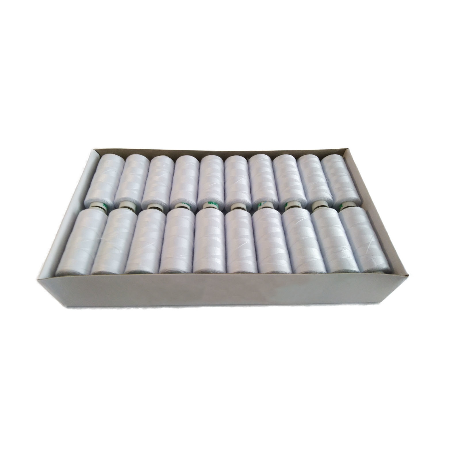 Set ata cusut 40 papiote, culoare Alb, 300 m papiota , poliester