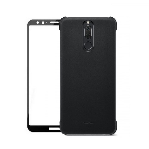 Husa plastic Huawei Mate 10 Lite Neagra Blister Originala+ Folie sticla 3D, Neagra