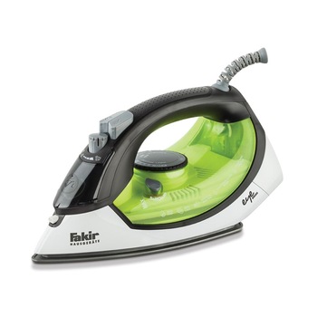 Fier de calcat Fakir Eye, 2600 W, Rezervor 0.3 l, Jet abur 150 g/min, Abur variabil 40 g/min, Functie auto-curatare, Sistem antipicurare, Verde/Alb Fier de calcat Fakir Eye, 2600 W, Rezervor 0.3 l, Jet abur 150 g/min, Abur variabil 40 g/min, Functie auto-curatare, Sistem antipicurare, Verde/Alb