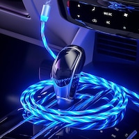 cablu incarcare rapida premium magnetic cu mufa usb tip c si full led blue - uslion imagen 26_0_
0