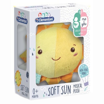 Jucarie de plus Baby Clementoni, Soare muzical Jucarie de plus Baby Clementoni, Soare muzical
