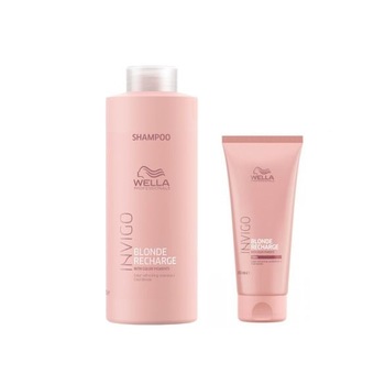 Set Wella Invigo Recharge Cool Blonde - Sampon 1000ml si balsam 200ml Set Wella Invigo Recharge Cool Blonde - Sampon 1000ml si balsam 200ml