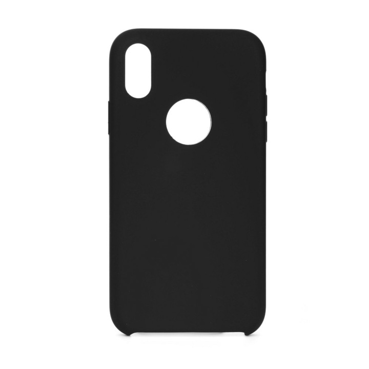 Forcell elegáns szilikon hátlapvédő telefontok - iPhone 12 MINI, Fekete