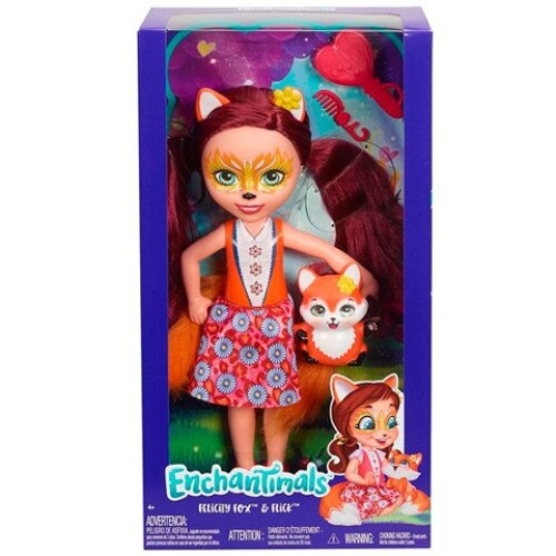 Set Papusa Mare Felicity Fox cu animalut Flick, EnchanTimals, 35 cm