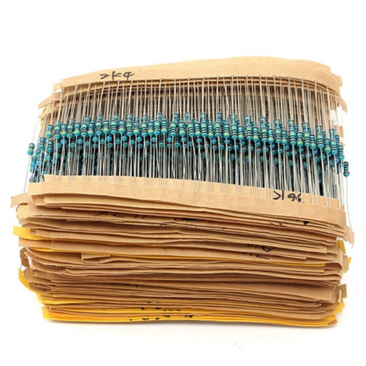 Set rezistente metal film 1/4W - 600 bucati