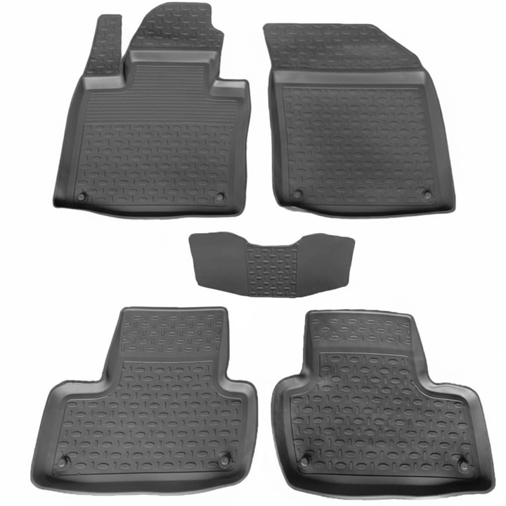 Set covoare Volvo XC60 II 2017-prezent (5 bucati) cauciuc tavita (89775)