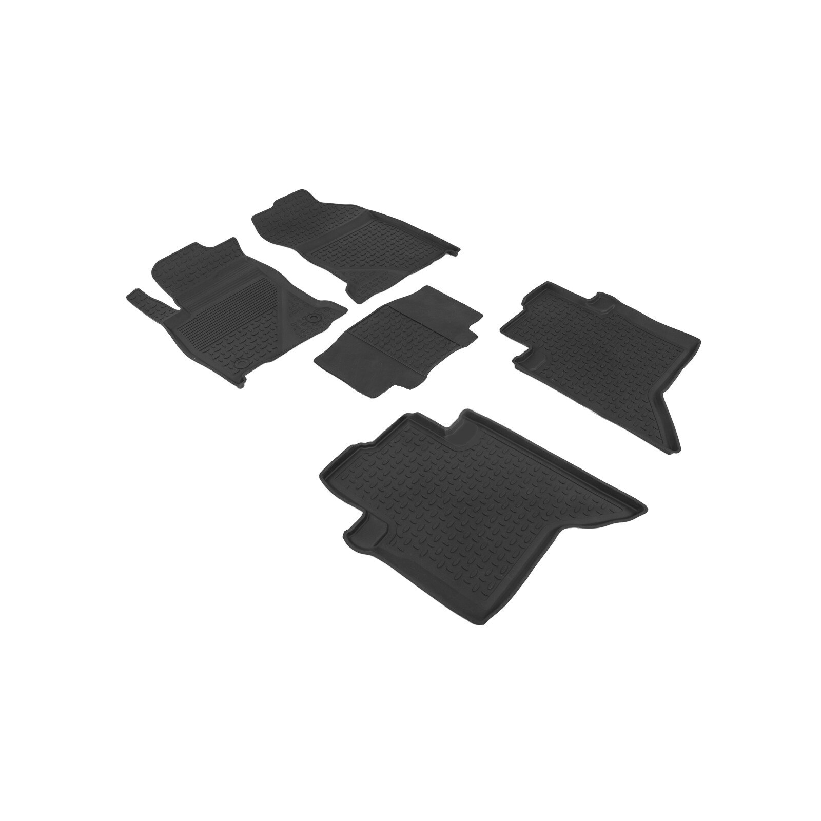 Set covoare Toyota Hilux VIII 2015-prezent (5 bucati) cauciuc tavita (86596)