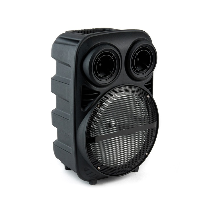Активен преносим високоговорител тип Troller, Soundvox™ PK-15, включен микрофон и дистанционно управление, черен цвят