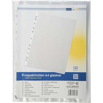 Set Folii protectie cristal, A4, 45 microni, 100/set, Office Point Set Folii protectie cristal, A4, 45 microni, 100/set, Office Point