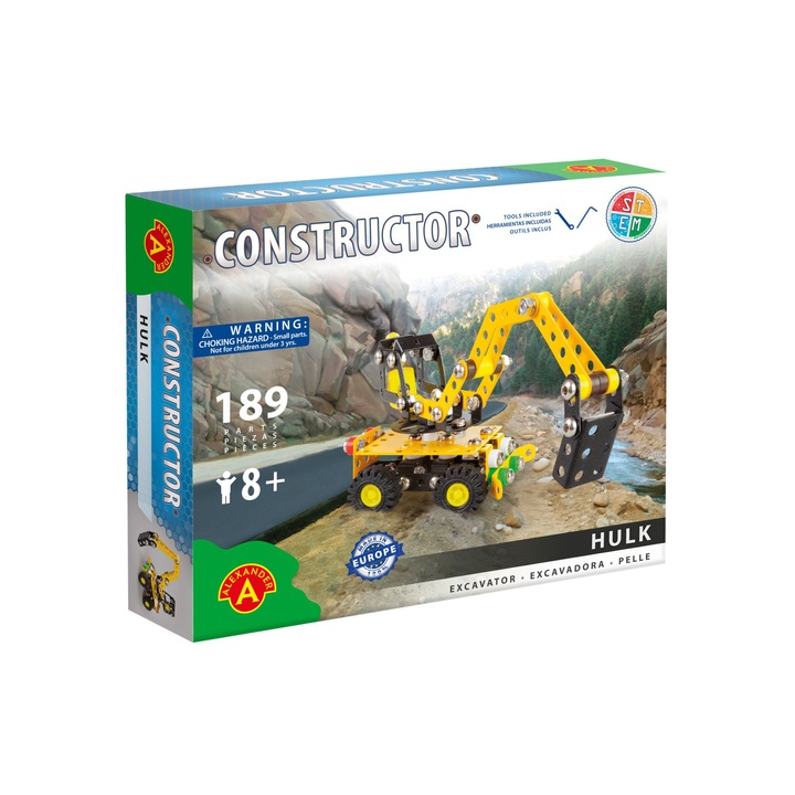 Конструктор Александър, 189 метални части Builder Hulk Excavator