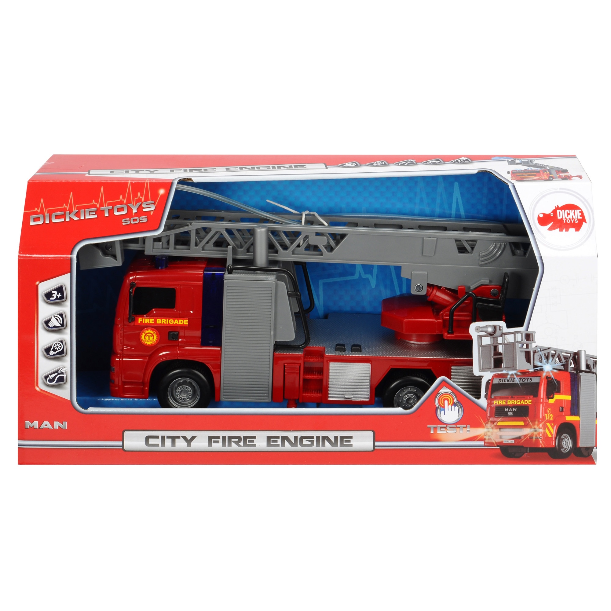 Masina de pompieri Dickie Toys, City Fire Engine, 31 cm