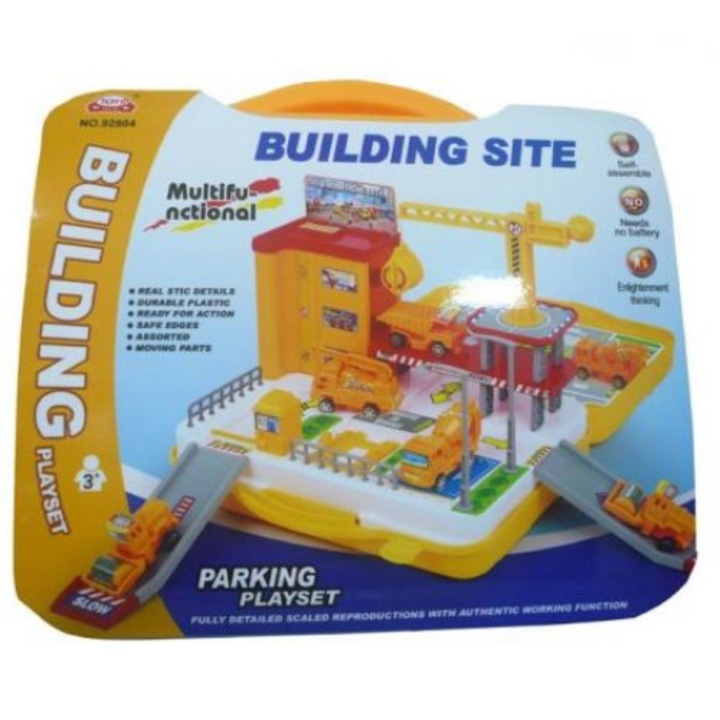 Детски паркинг Bambino с коли в куфарче Parking Garage 92804