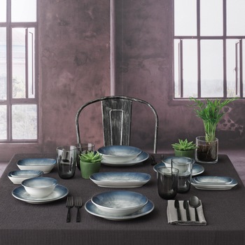 Serviciu de masa / set farfurii Kring Milano, 24 piese, portelan Serviciu de masa / set farfurii Kring Milano, 24 piese, portelan