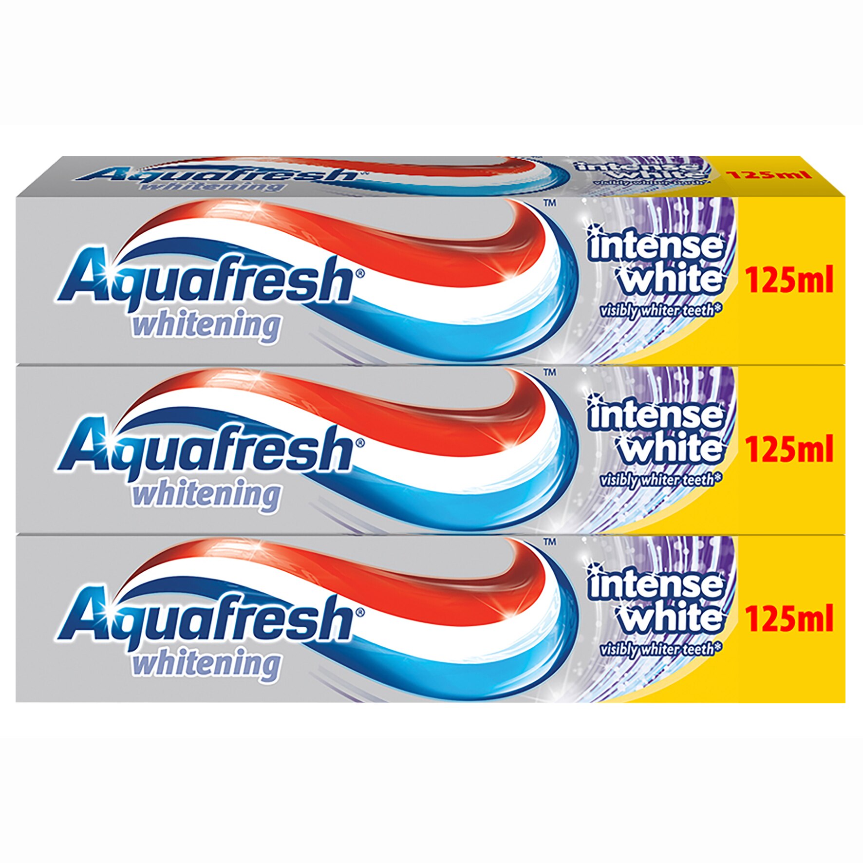 Pasta de dinti Aquafresh Intense White, 3x 125ml