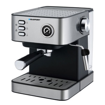 Espressor Blaupunkt CMP312, 15 Bar, 850W, rezervor 1.6 l, cappuccino, argintiu cu negru Espressor Blaupunkt CMP312, 15 Bar, 850W, rezervor 1.6 l, cappuccino, argintiu cu negru