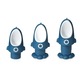 Pisoar pentru baieti Little Mom Rocket Navy cu inaltime reglabila, vas colector detasabil, dimensiune 27,5 x 15 x 49 cm