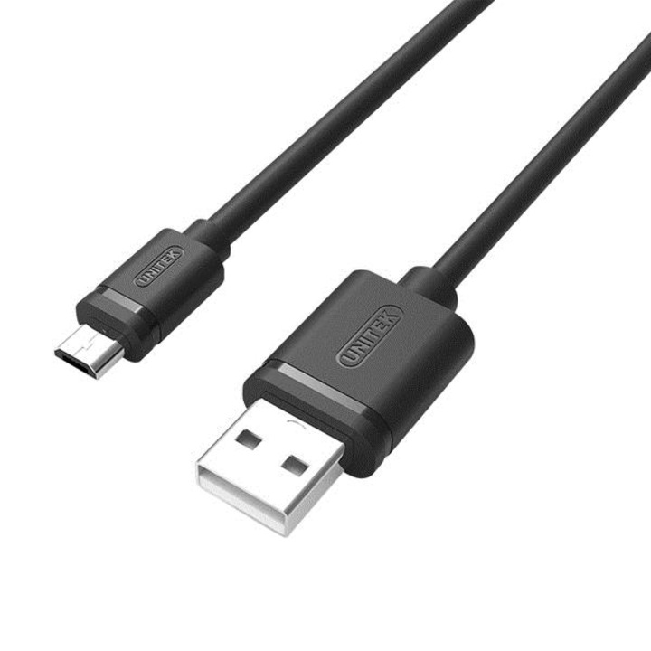 Cablu de date , Unitek , USB 2.0 A tata/ microUSB B tata Y/C454GBK , 0.5 m , negru