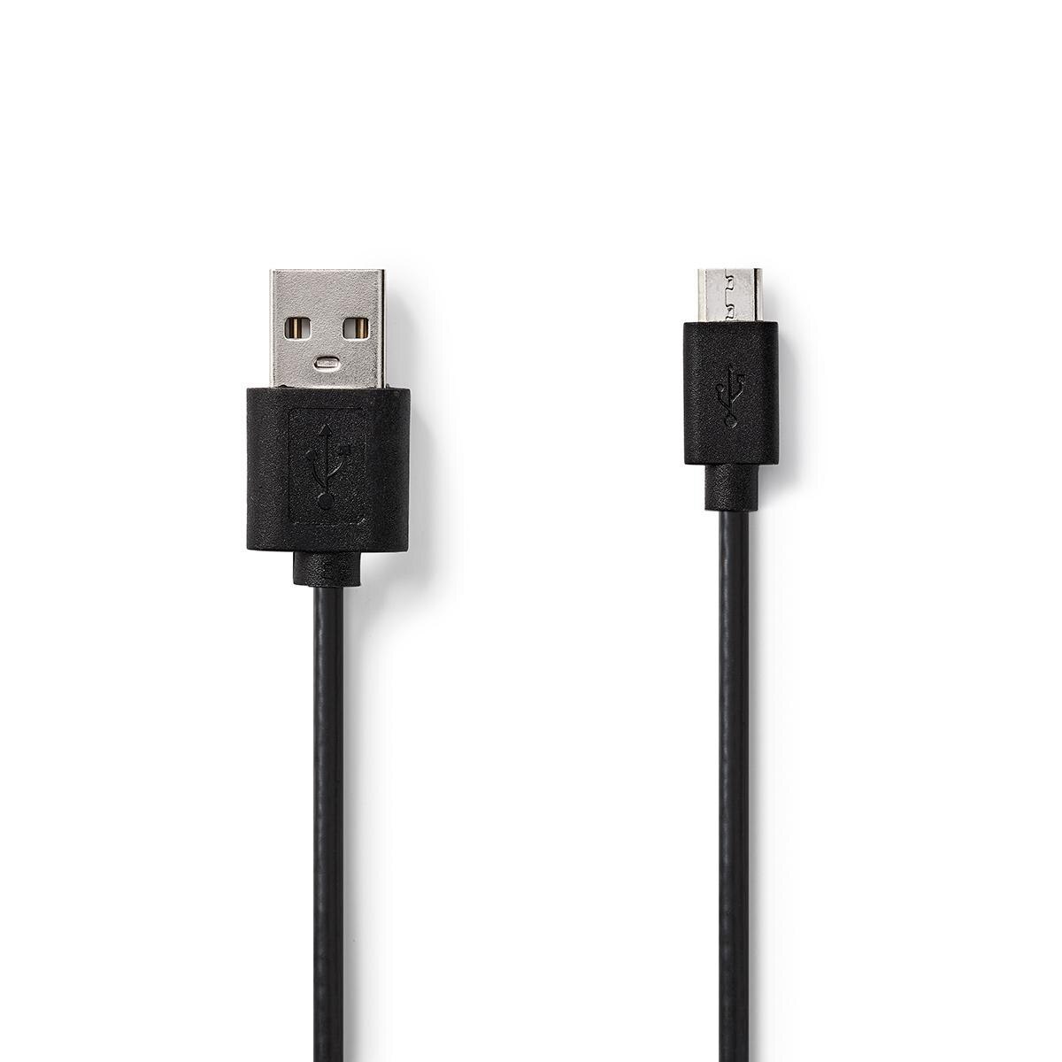 Cablu USB 2.0 tata - microUSB tata 2m negru, Nedis