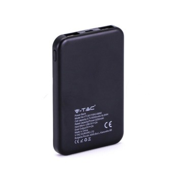 Baterie externa super small cu cablu de incarcare Micro USB, V-TAC, 5000mAh, neagra Baterie externa super small cu cablu de incarcare Micro USB, V-TAC, 5000mAh, neagra