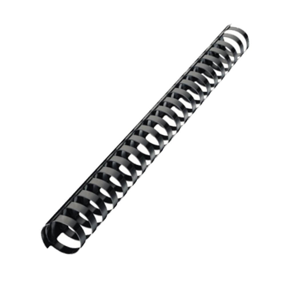 Inele din Plastic pentru Indosariere EVOffice, Dimensiune 45 mm, Capacitate 440 Coli, 50 Buc/Bax, Culoare Negru, Spirale din Plastic de Legat