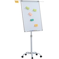Flipchart mobil, Premium, 70x100 cm, 7 ani garantie, brate laterale, inaltime ajustabila, clema prindere hartie