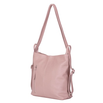 Geanta rucsac 2-in-1 din piele naturala Alesandra roz Geanta rucsac 2-in-1 din piele naturala Alesandra roz