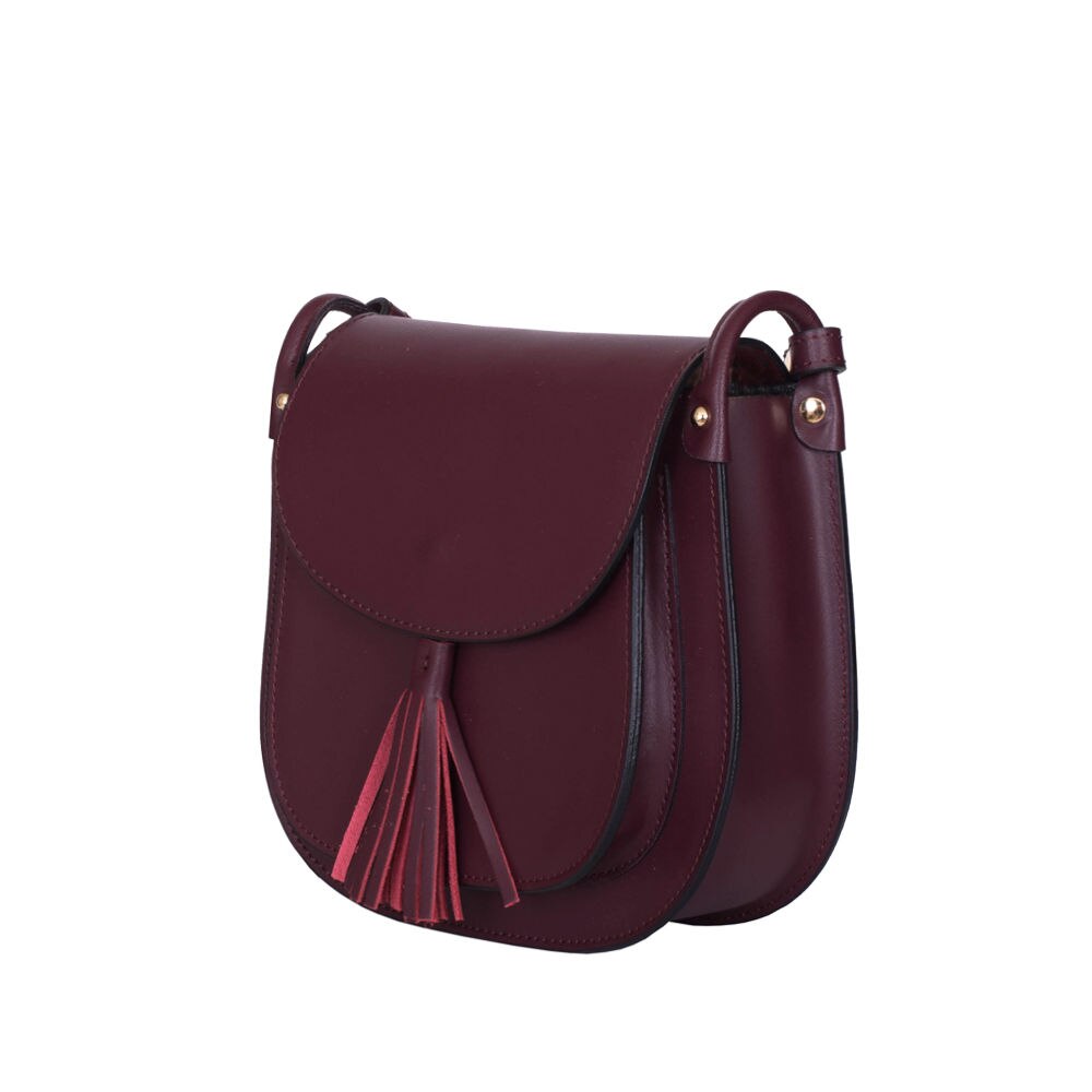 Poseta dama piele naturala Chiara grena