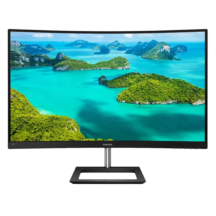 Philips 328E1CA/00 ívelt LED monitor, 31.5" VA, 4K UHD (3840x2160), SmartContrast, HDMI, DisplayPort, fekete