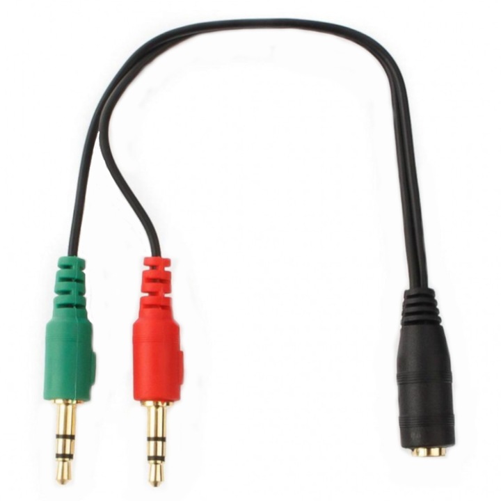 Кабел Zik 3.5мм 4 Pin към 2*3.5мм М- 0.2м