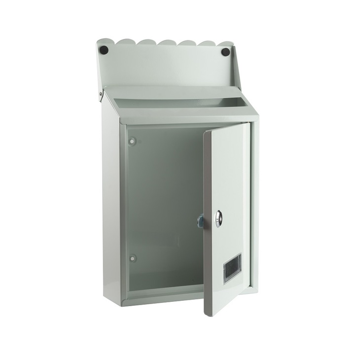 Cutie postala exterior,300x210x70mm, alba, otel galvanizat, Planet Safe LB033-W